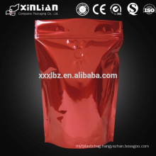 custom printed aluminum foil side gusset bags for coffee packaging with one-way degassing valve